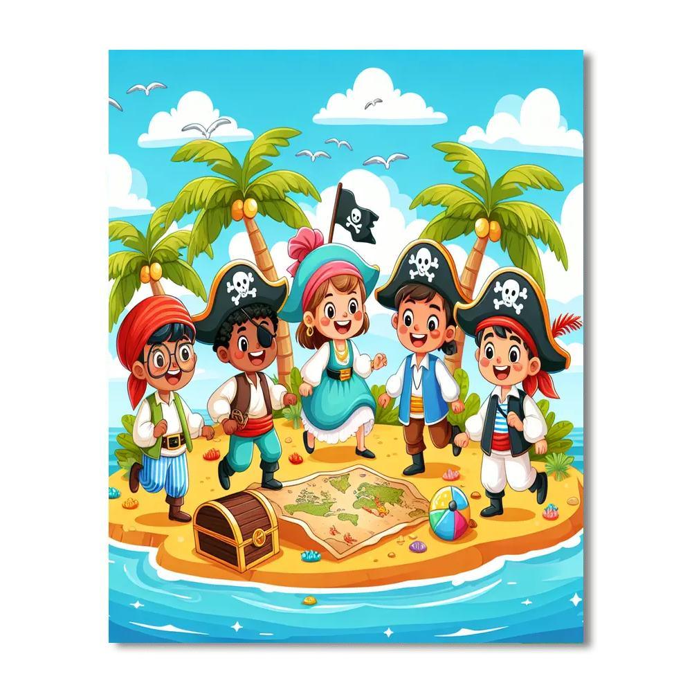 Pirate Pals Paint By Numbers Art
