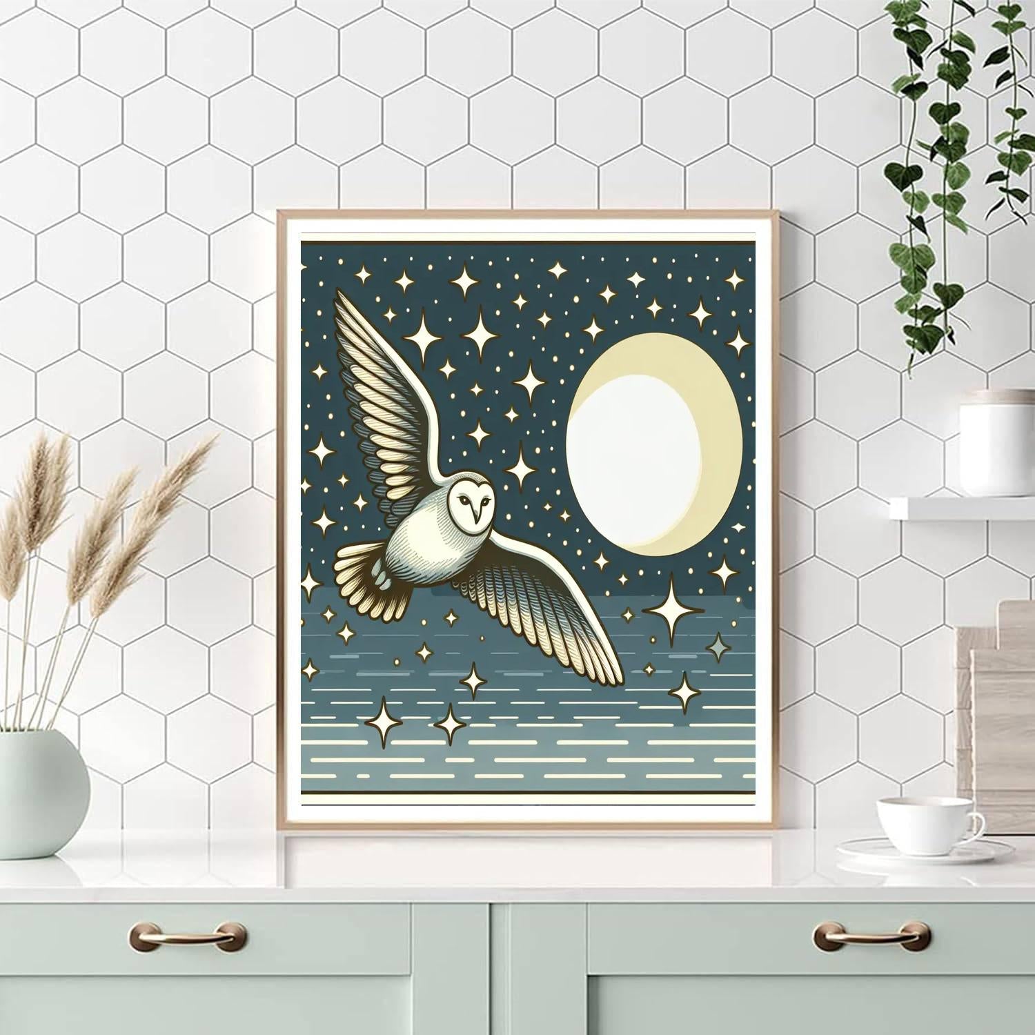 Moonlit Owl's Secret Painting By Numbers Kit