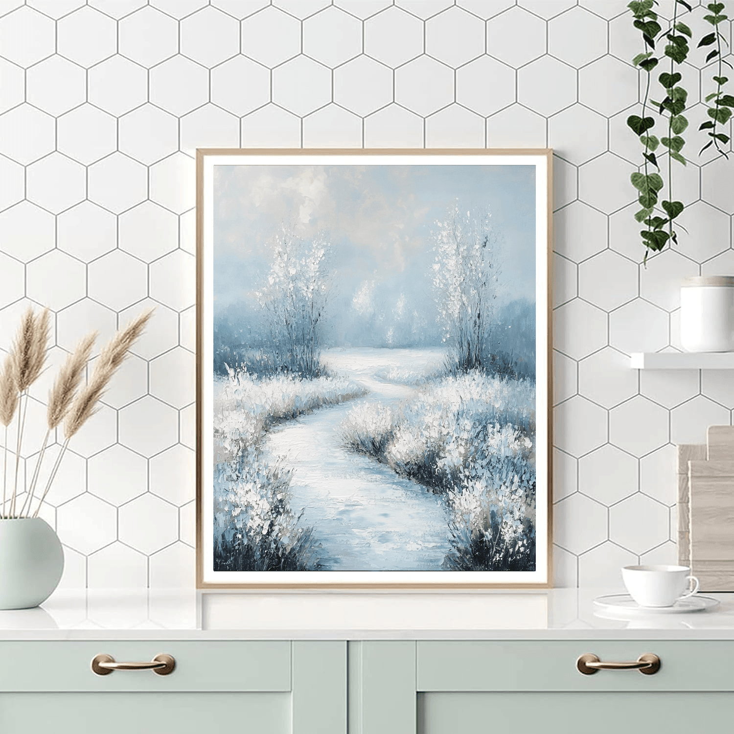 Monet Inspired Frosted Meadow  Paint By Number