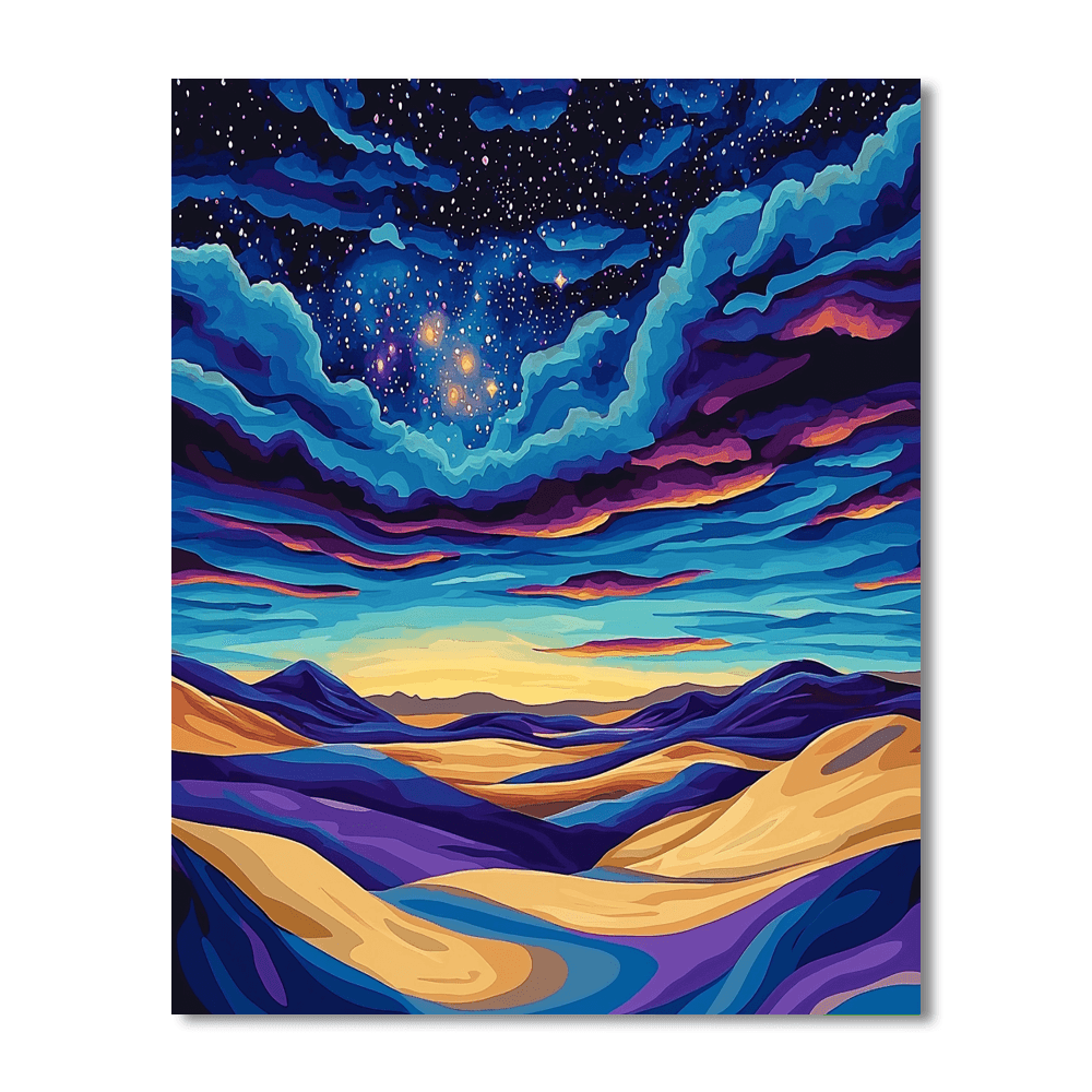 Georgia O'Keeffe Inspired Mystical Moonlit Desert  Painting By Numbers Kit