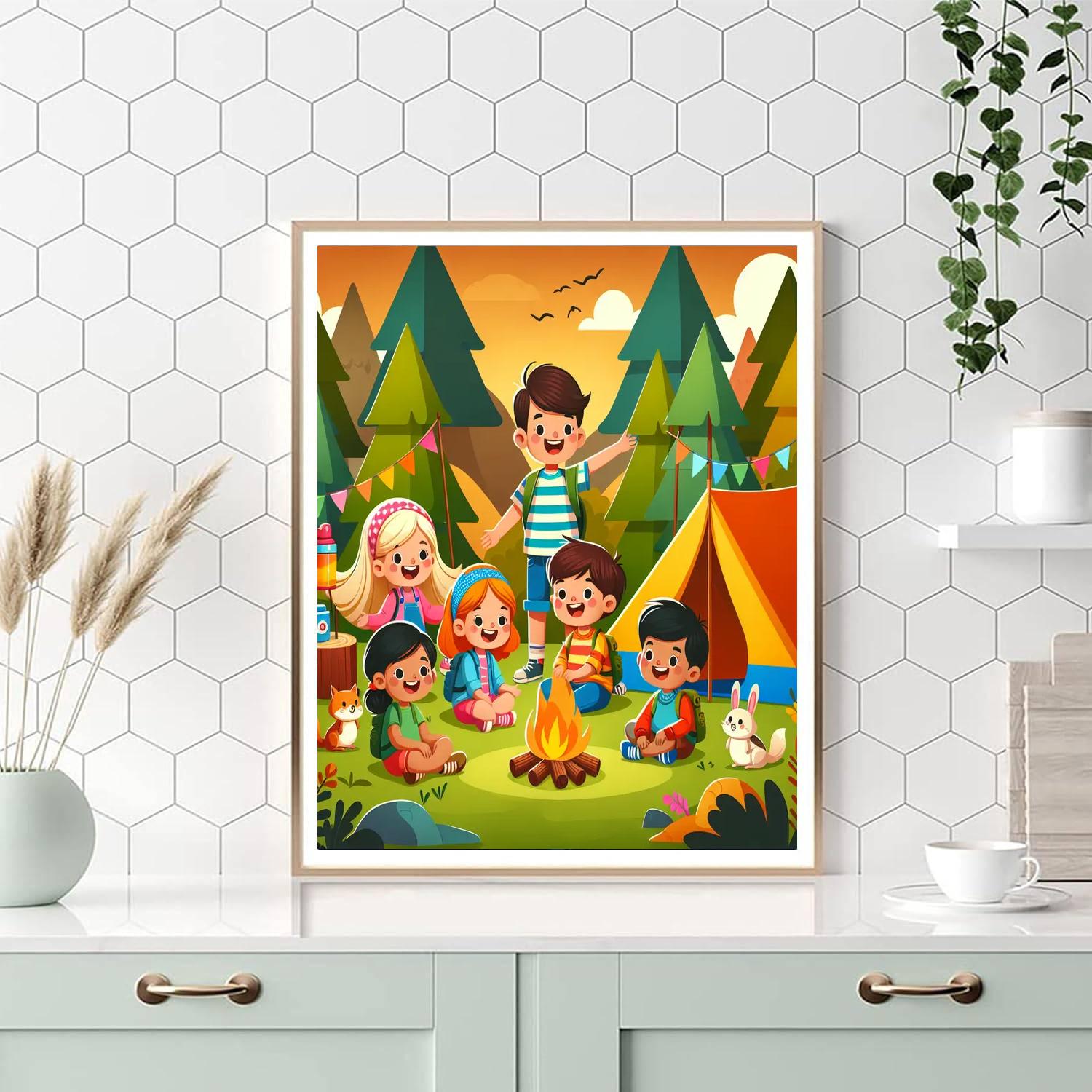 Outdoor Camping Adventures DIY Paint By Numbers