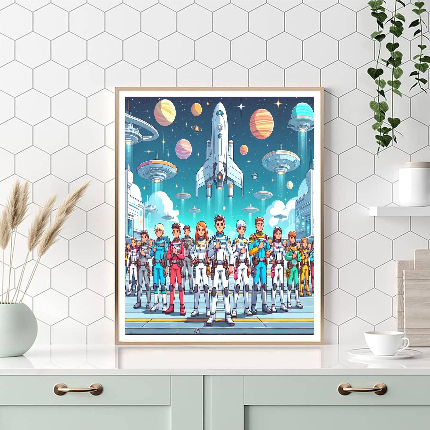 Space Guardian Academy DIY Paint By Numbers