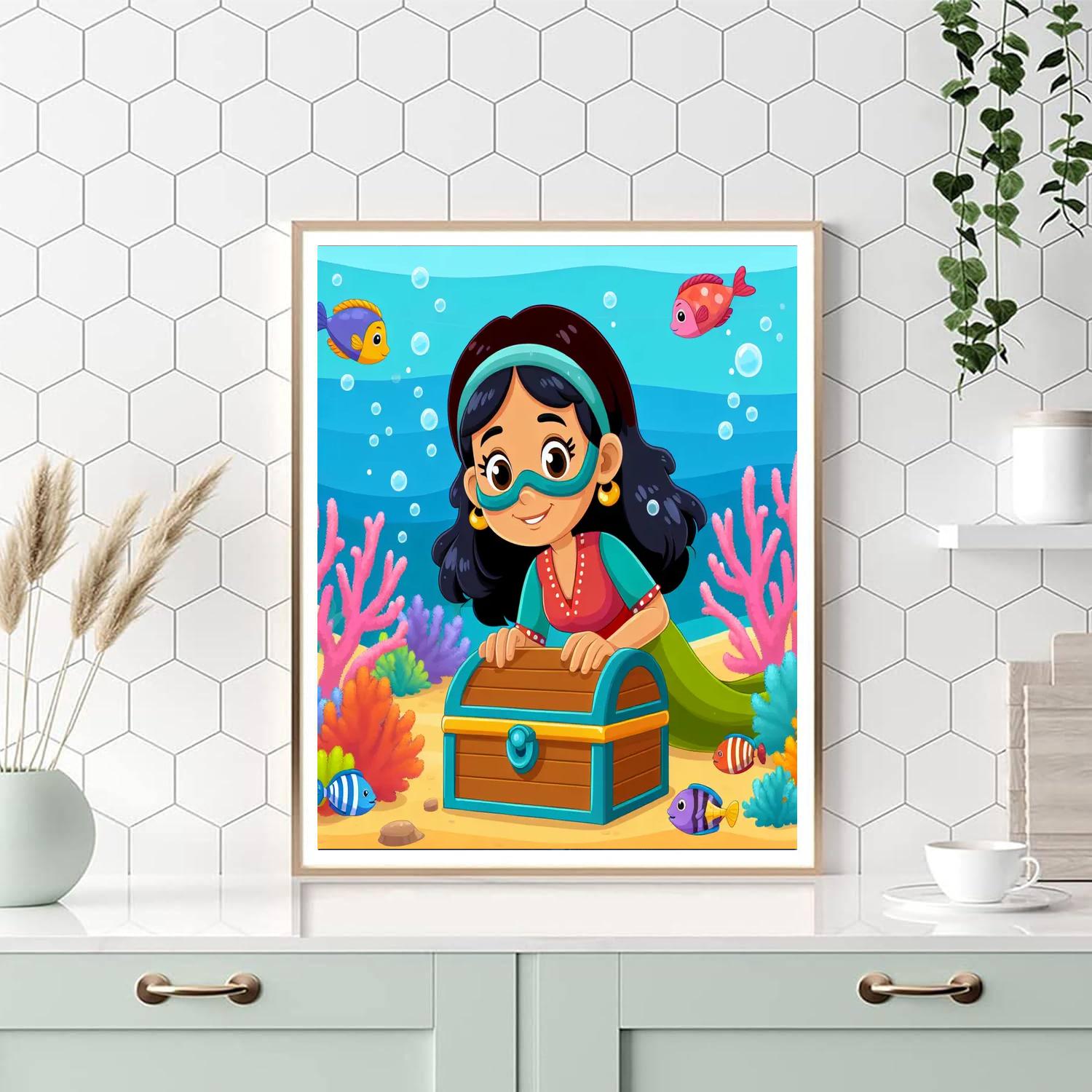 Underwater Treasure Paint By Numbers Art