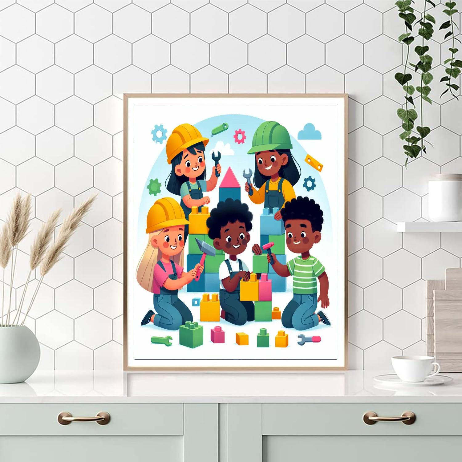 Little Builders' Project Painting By Numbers Kit