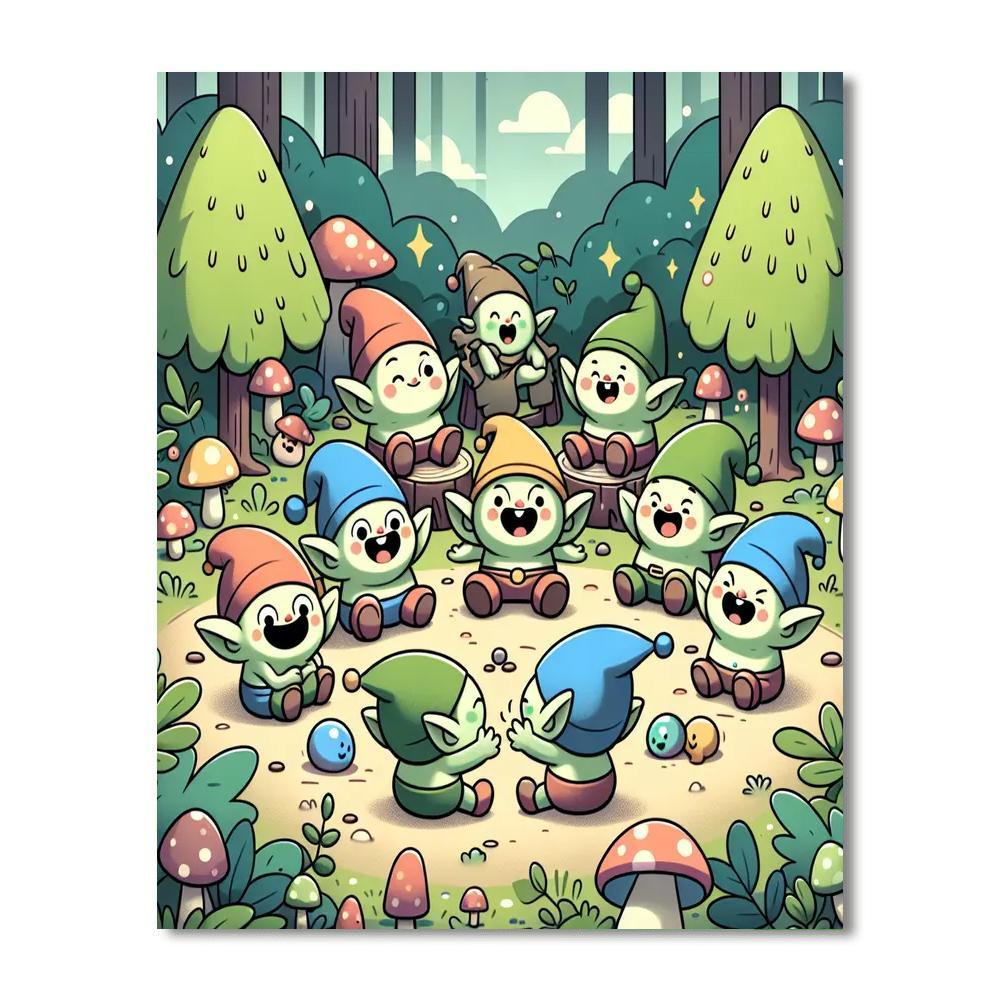 Giggly Goblins Gathering Paint By Numbers