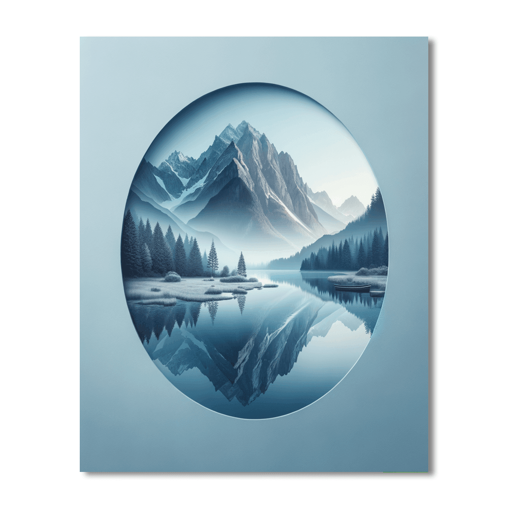 Mystic Mountain Reflection Paint By Number
