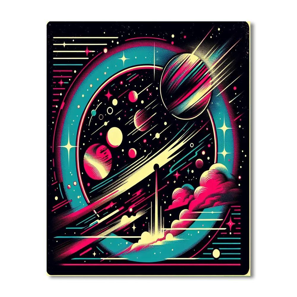 Retro Galactic Adventure Paint By Color