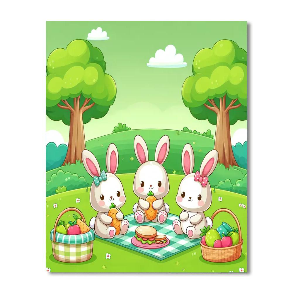 Bunny Picnic Paint By Numbers Kits