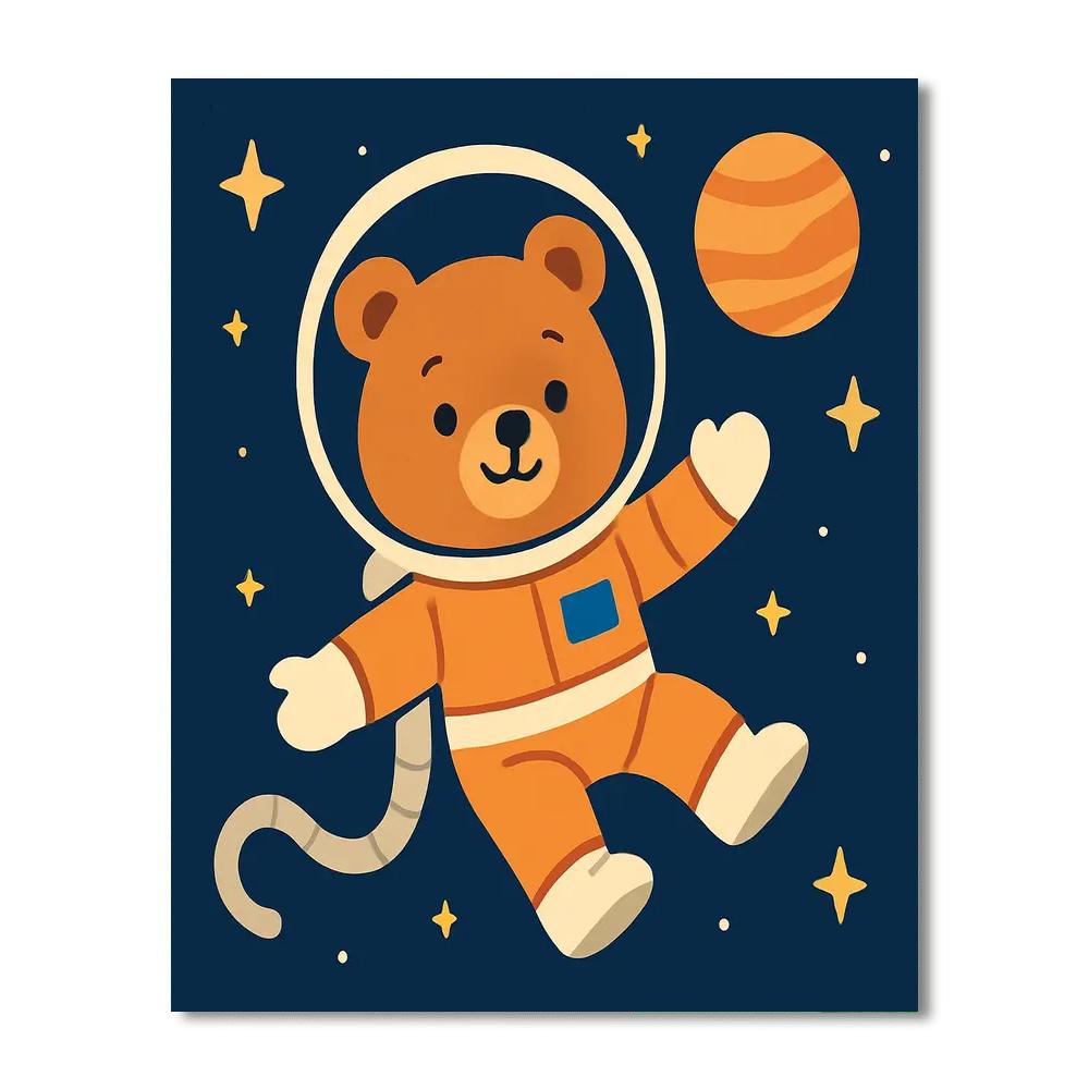 Space Explorer Bear Numbered Painting Kits