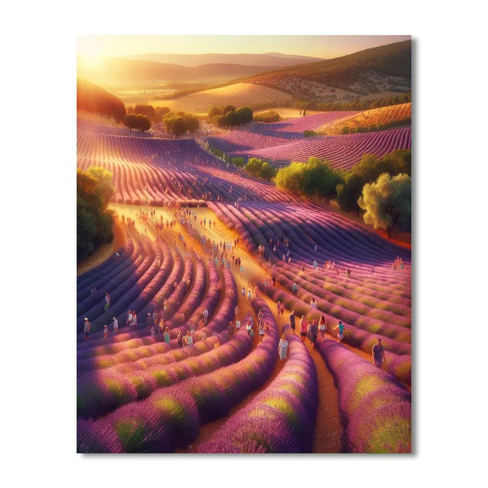 Lavender Festival - Provence Painting Number Kit