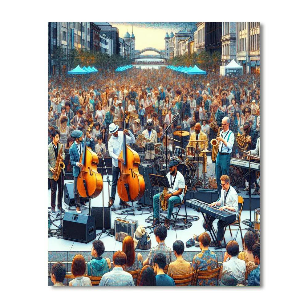 Yokohama Jazz Promenade - Japan Paint By Numbers Art