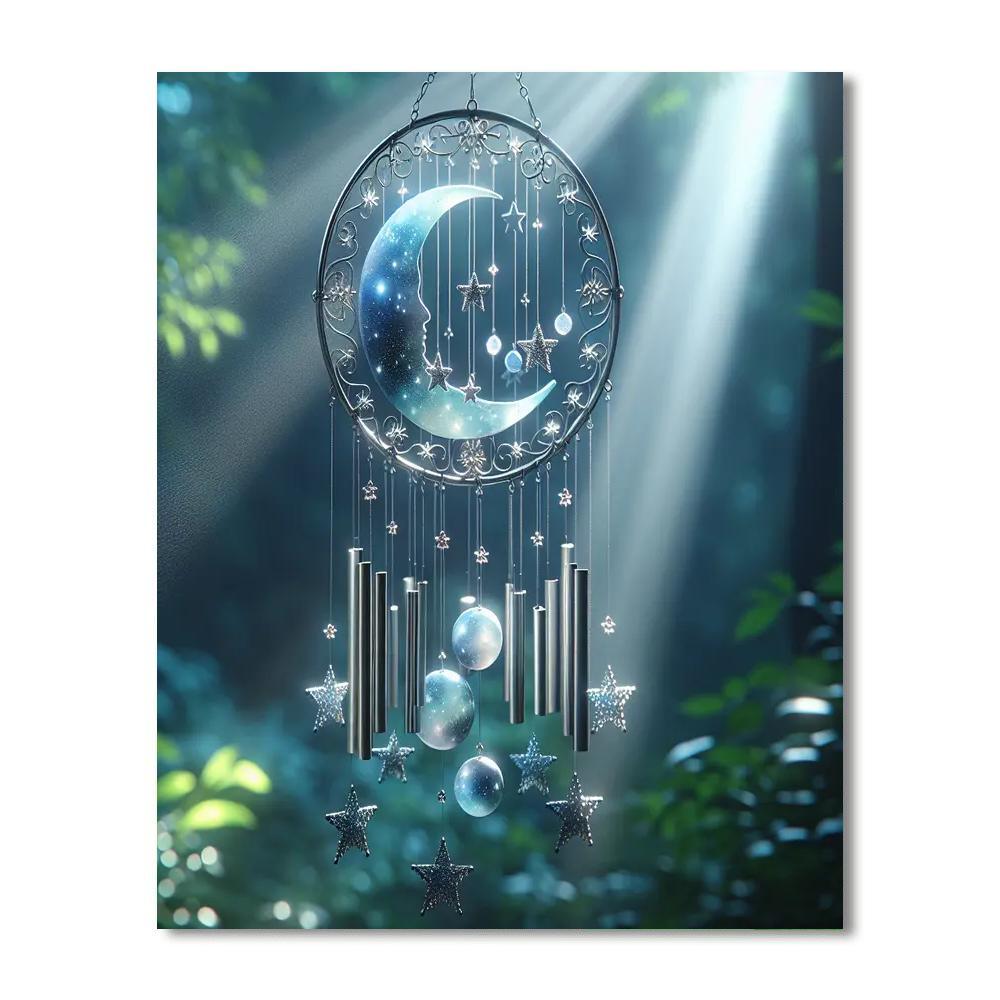 Celestial Harmony Wind Chime Painting Number Kit