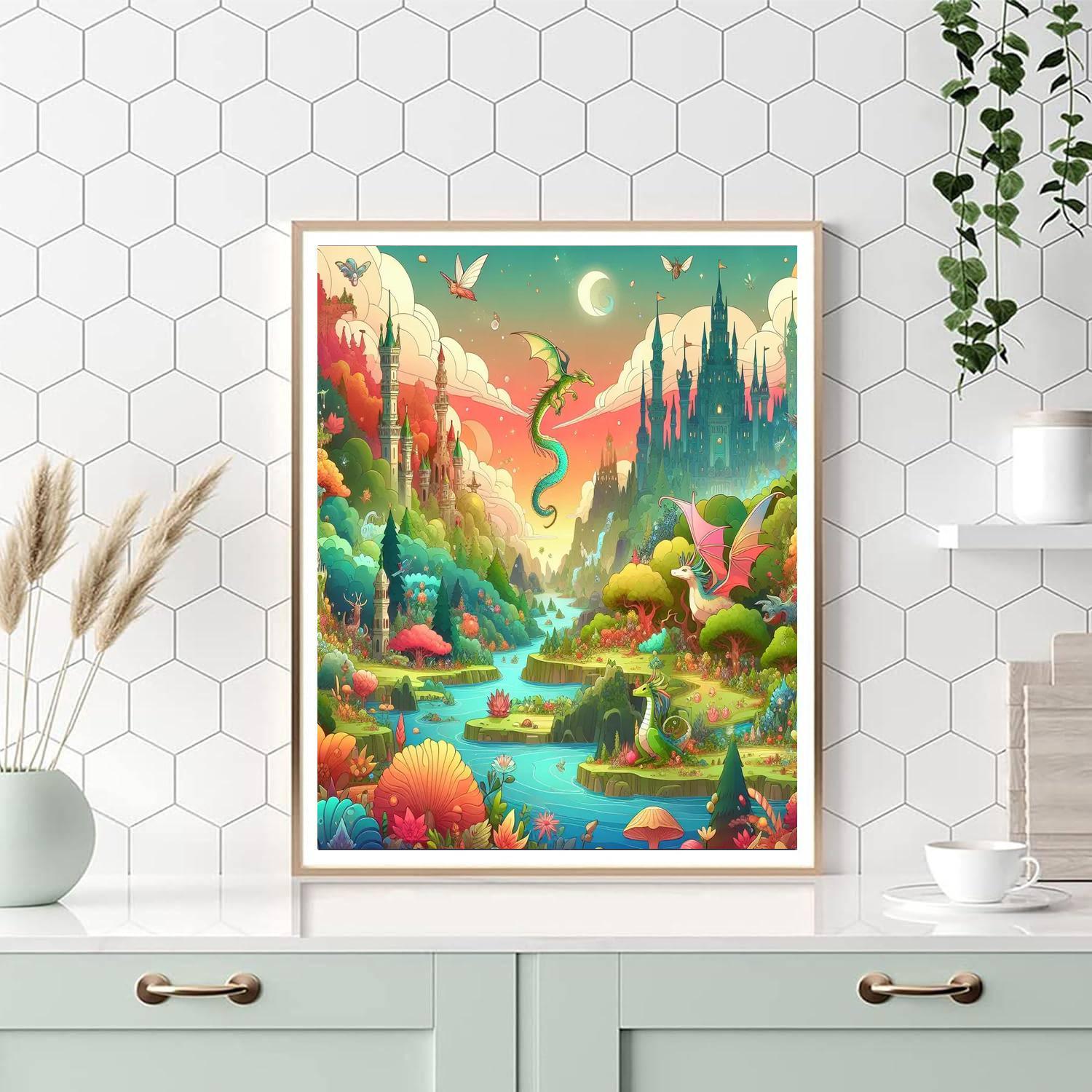 Fantasy World Of Magic And Wonder Paint By Numbers Art