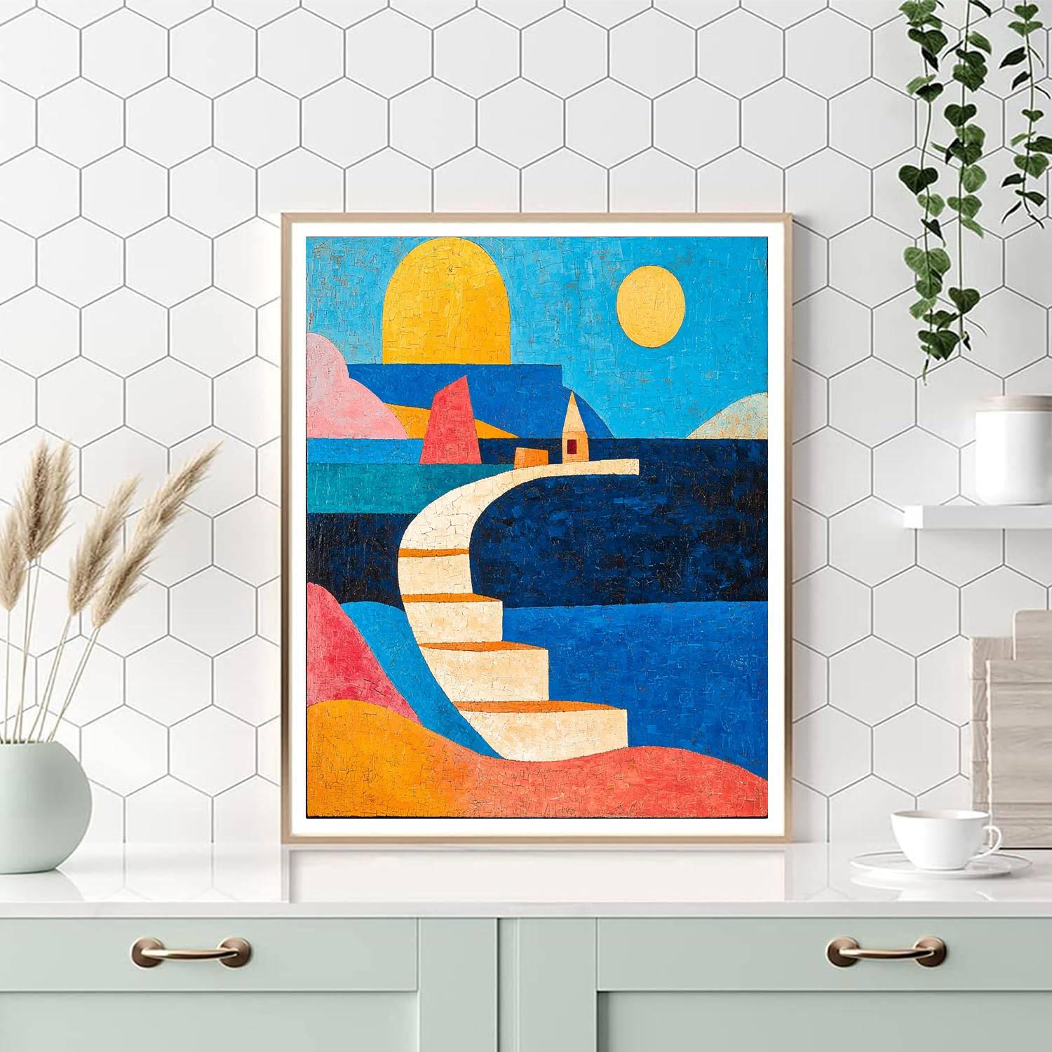 Paul Klee Inspired Dreamy Abstractions  Number Painting