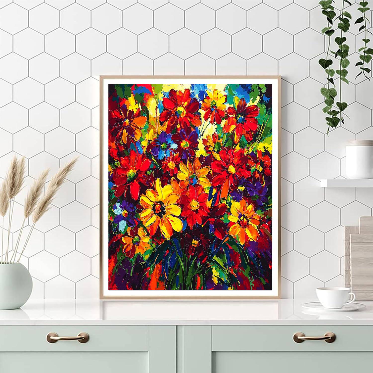 Frida Kahlo Inspired Emotional Blossoms  Painting By Numbers Kit