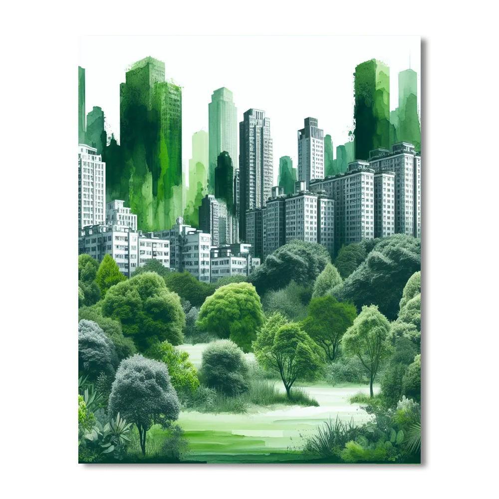 Urban Oasis Refuge Painting Number Kit