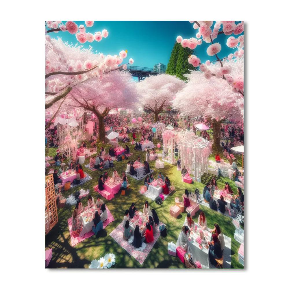 Vancouver Cherry Blossom Festival - Vancouver Painting By Numbers Kit