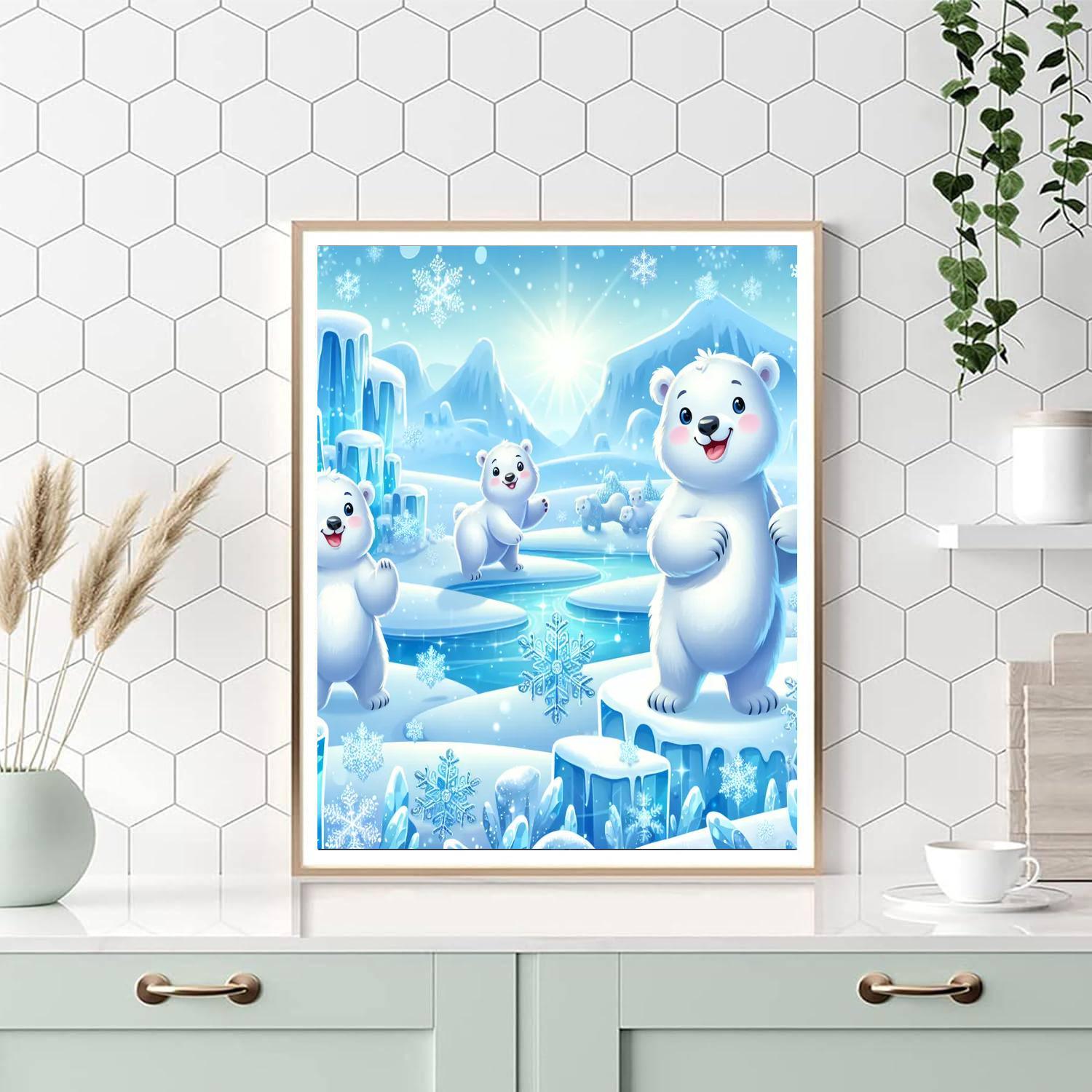 Polar Bear Wonderland Painting By Numbers Kit