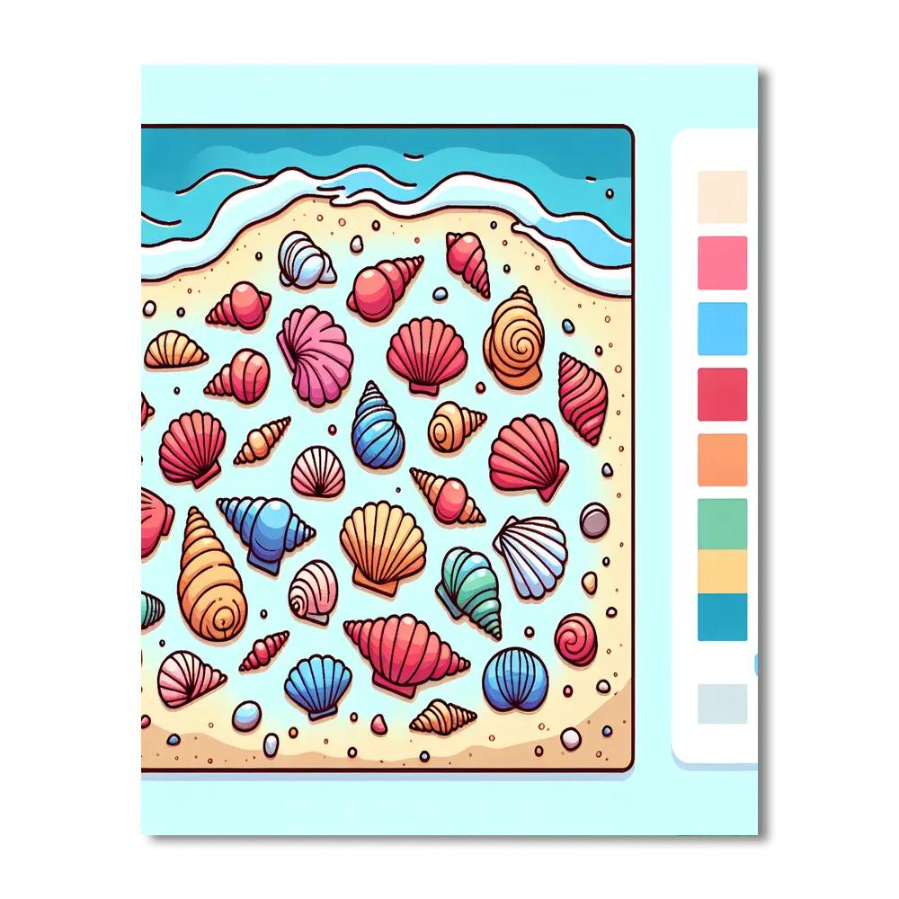 Shimmering Shells Paint By Numbers Kits