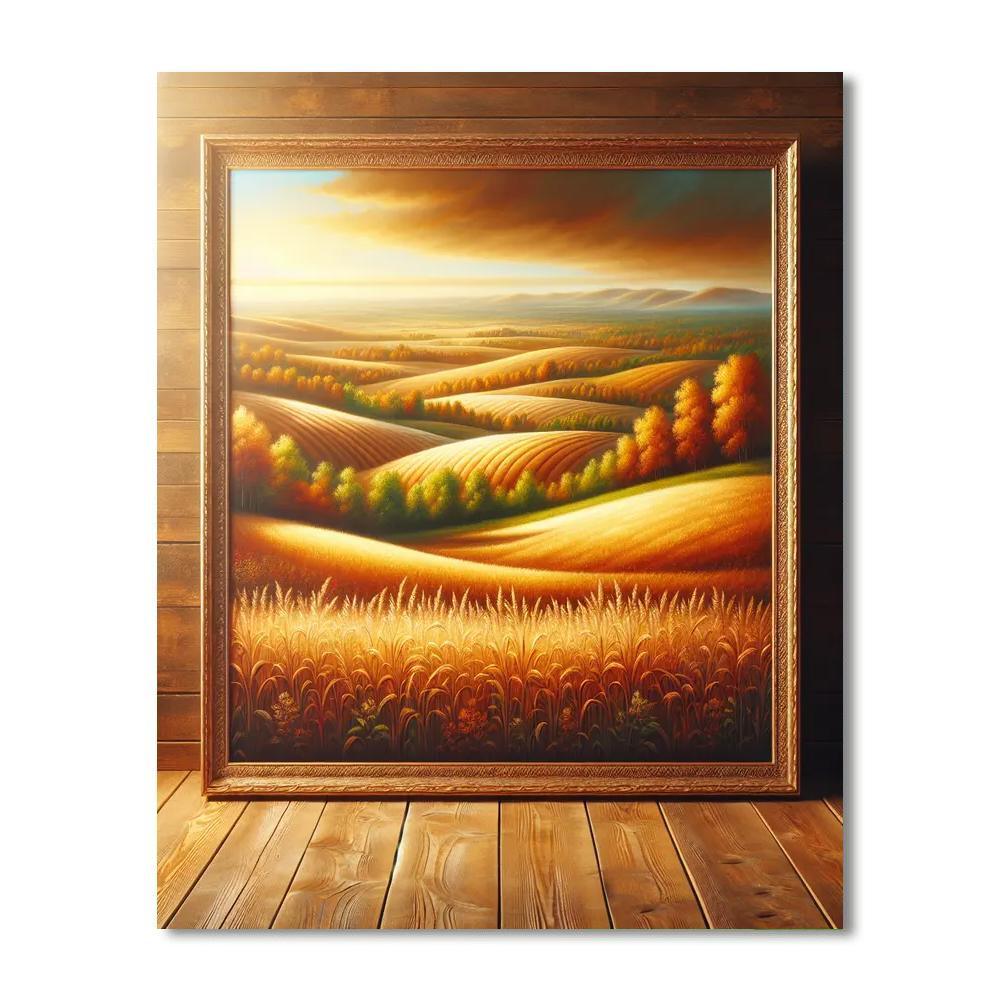 Golden Autumn Fields Paint By Color
