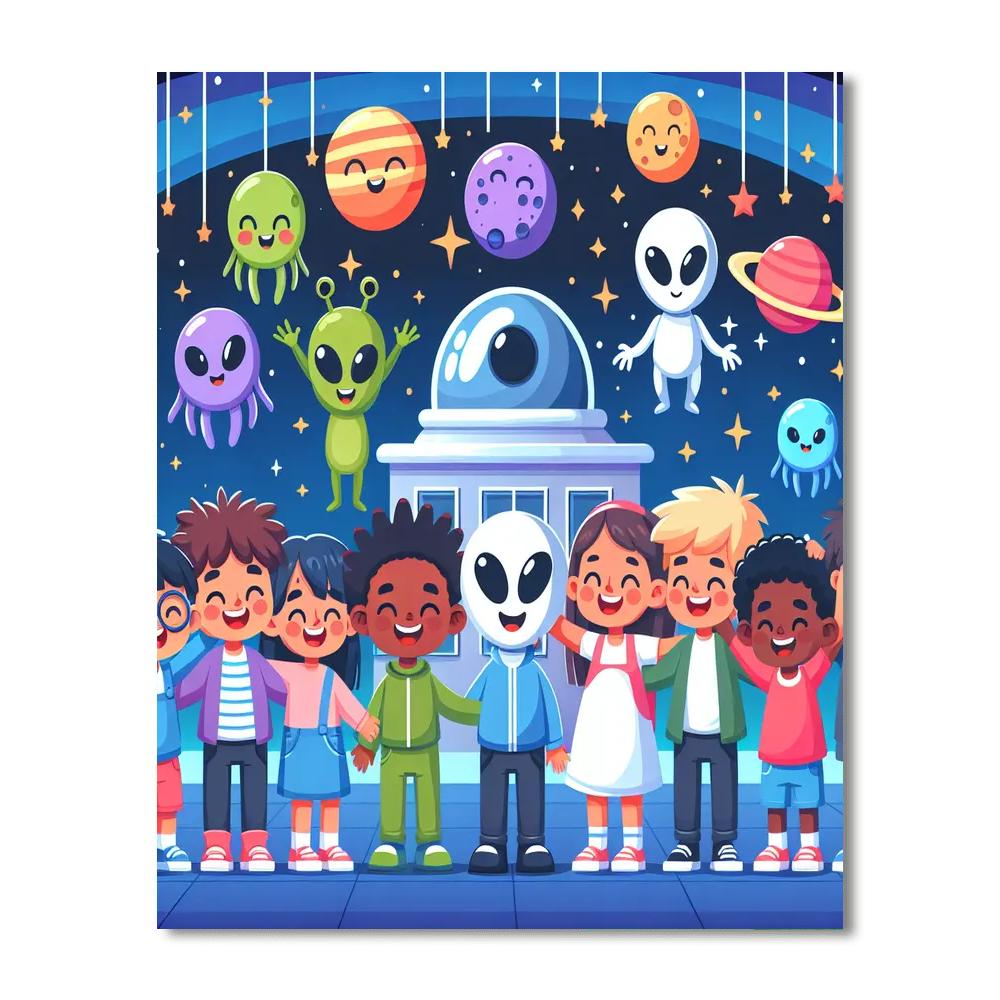 Fun In Space Academy Painting Number Kit