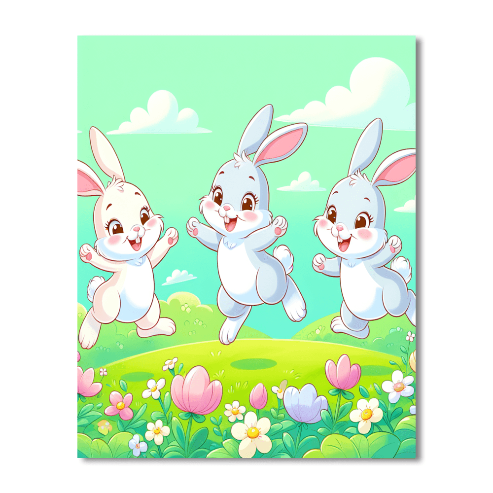 Charming Rabbit Family Paint By Numbers