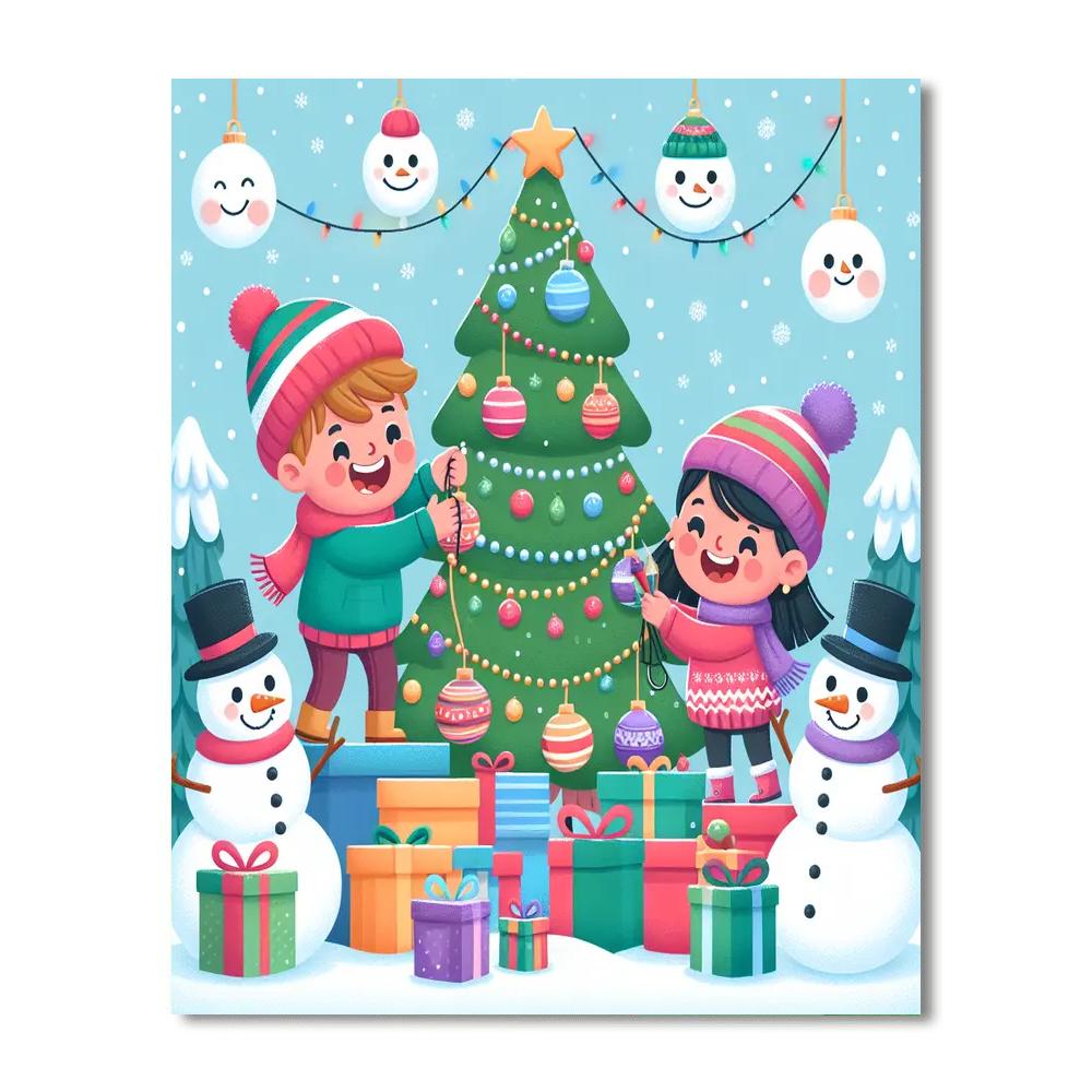 Charming Holiday Wonderland Numbered Painting Kits