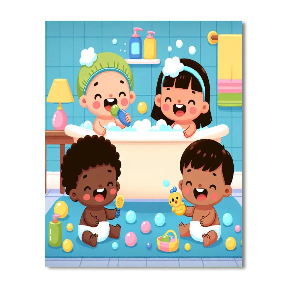 Bubbly Bath Time Adventure Painting Number Kit