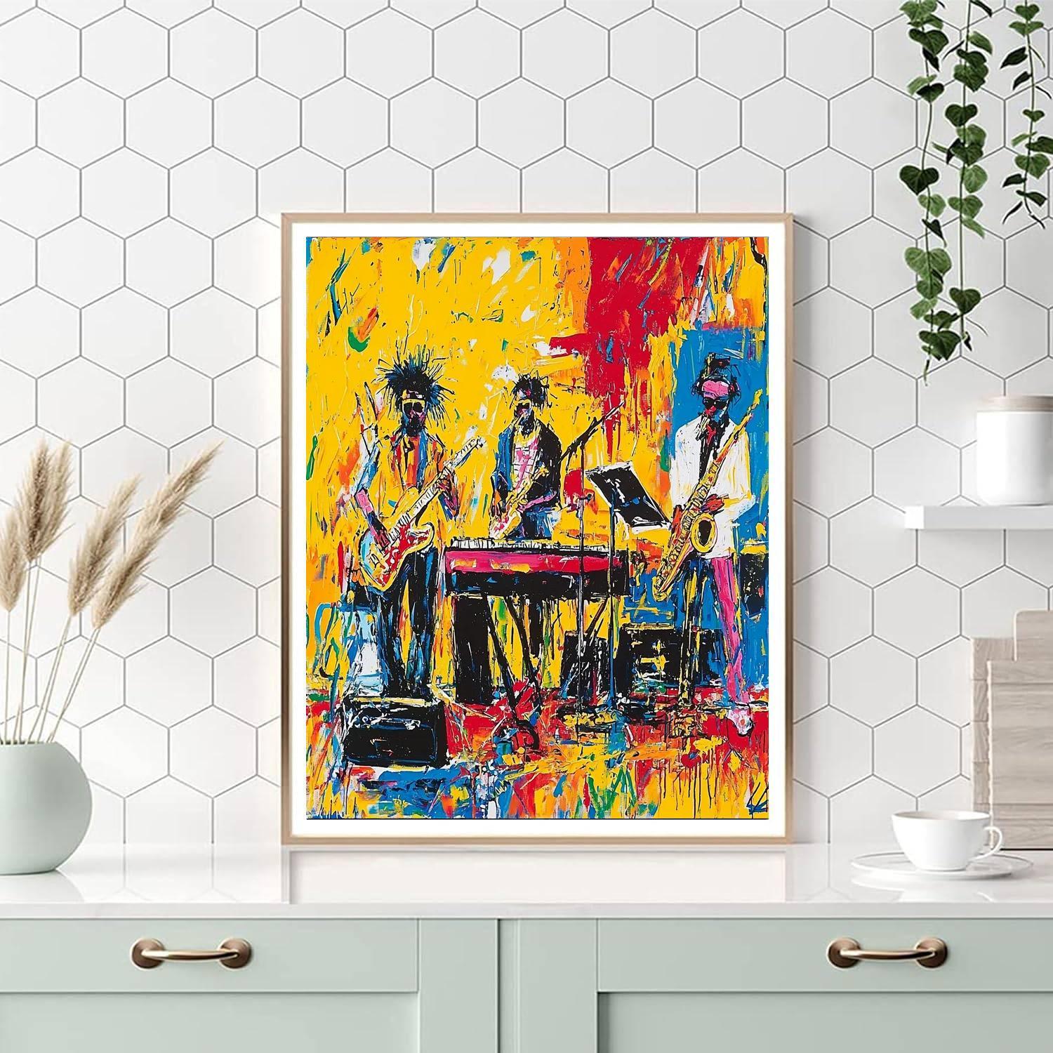 Jean-Michel Basquiat Inspired Jazz Vibes  DIY Paint By Numbers