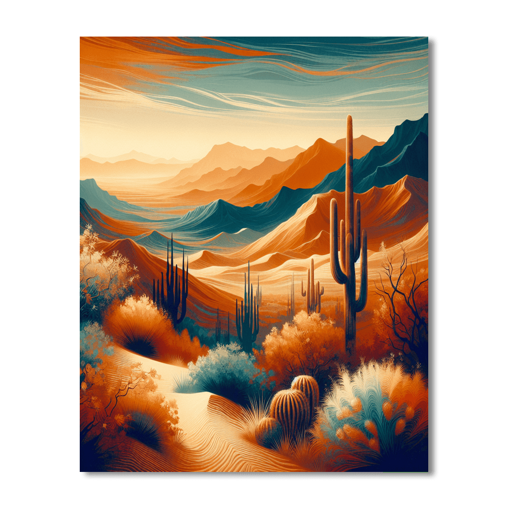 Boho Desert Mirage Number Painting
