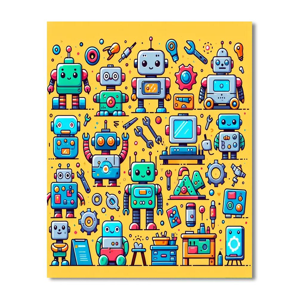 Robot Engineering Workshop Paint By Number