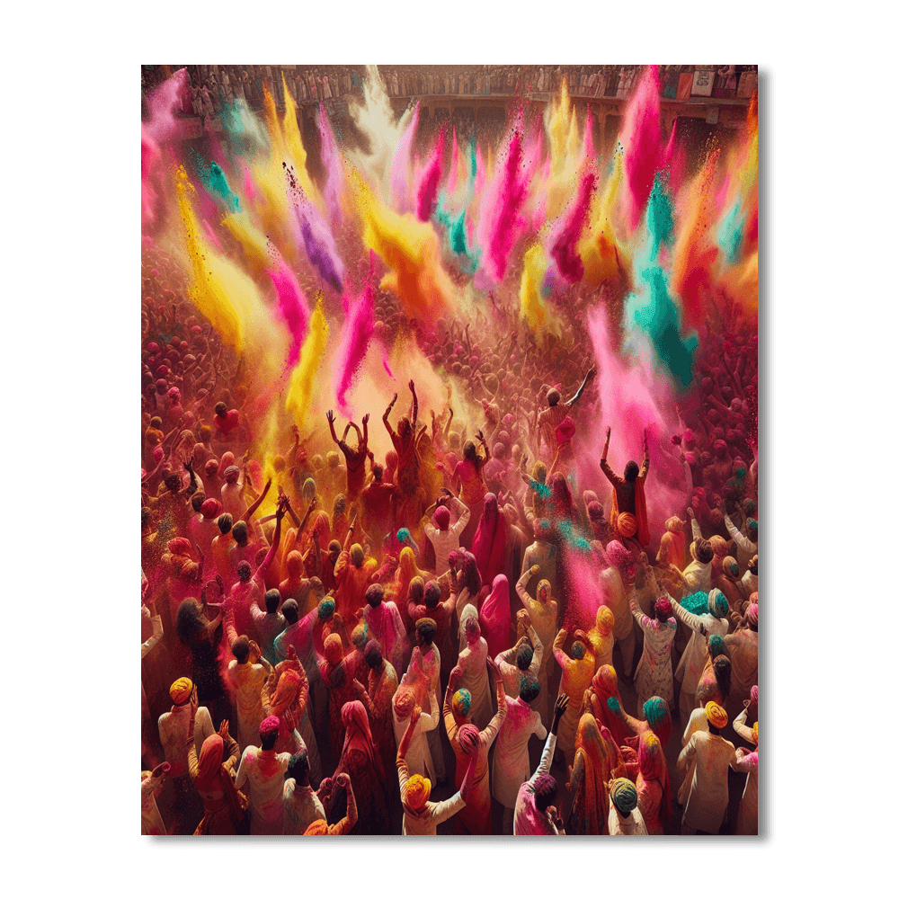 Holi Festival Of Colors - India Number Painting