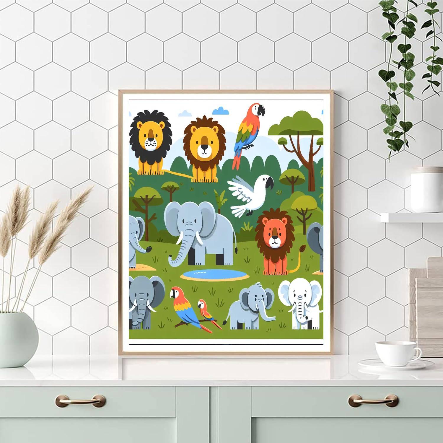 Animal Kingdom Collage Paint By Number