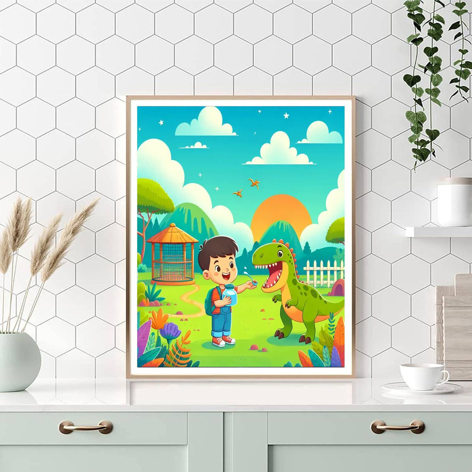 Pet Dinosaur Park Paint By Numbers Kits