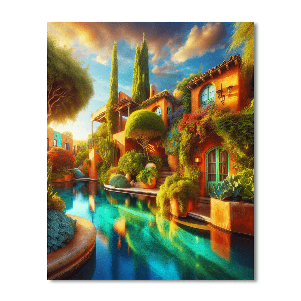 Mediterranean Oasis Tranquility Paint By Numbers
