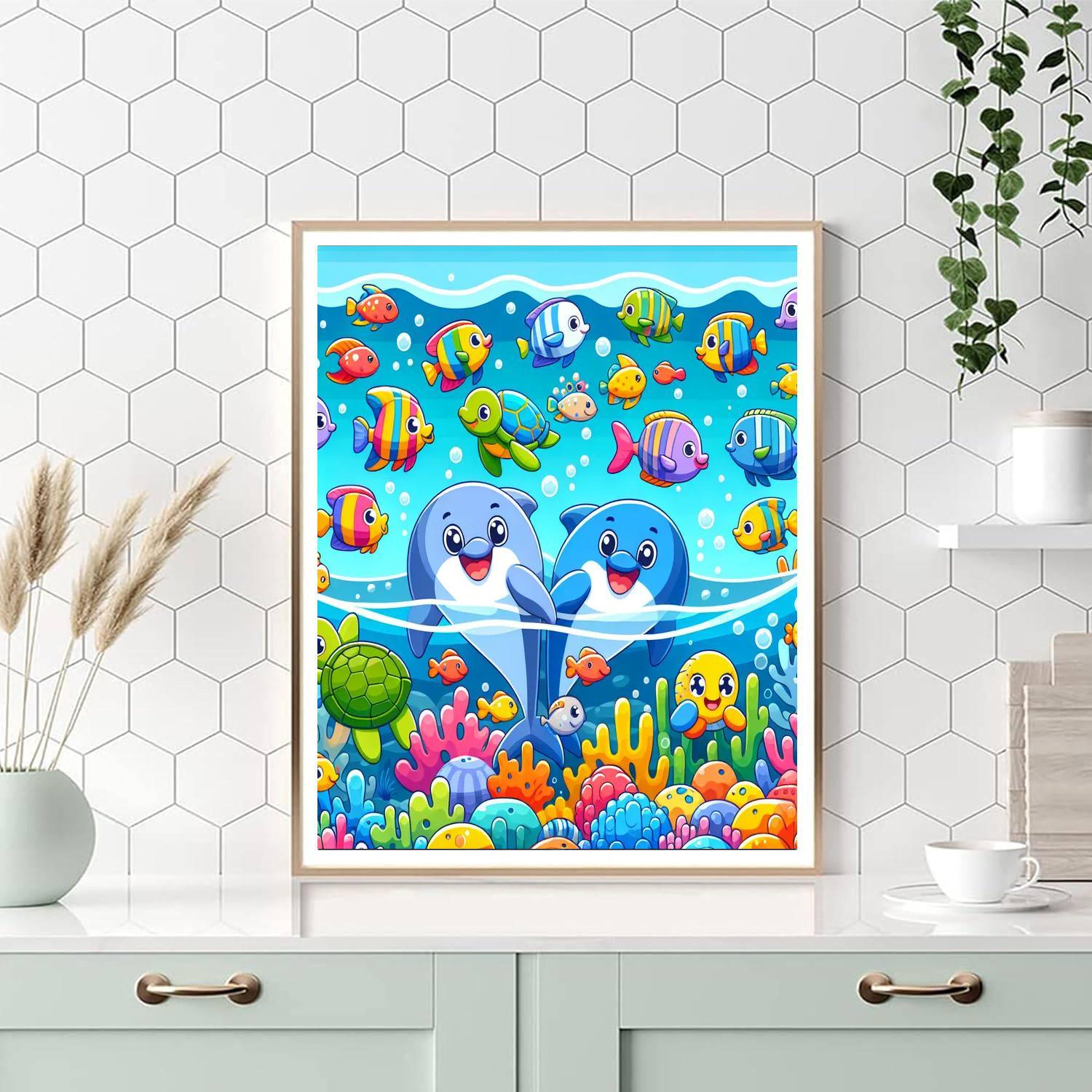 Playful Underwater Adventures Number Painting