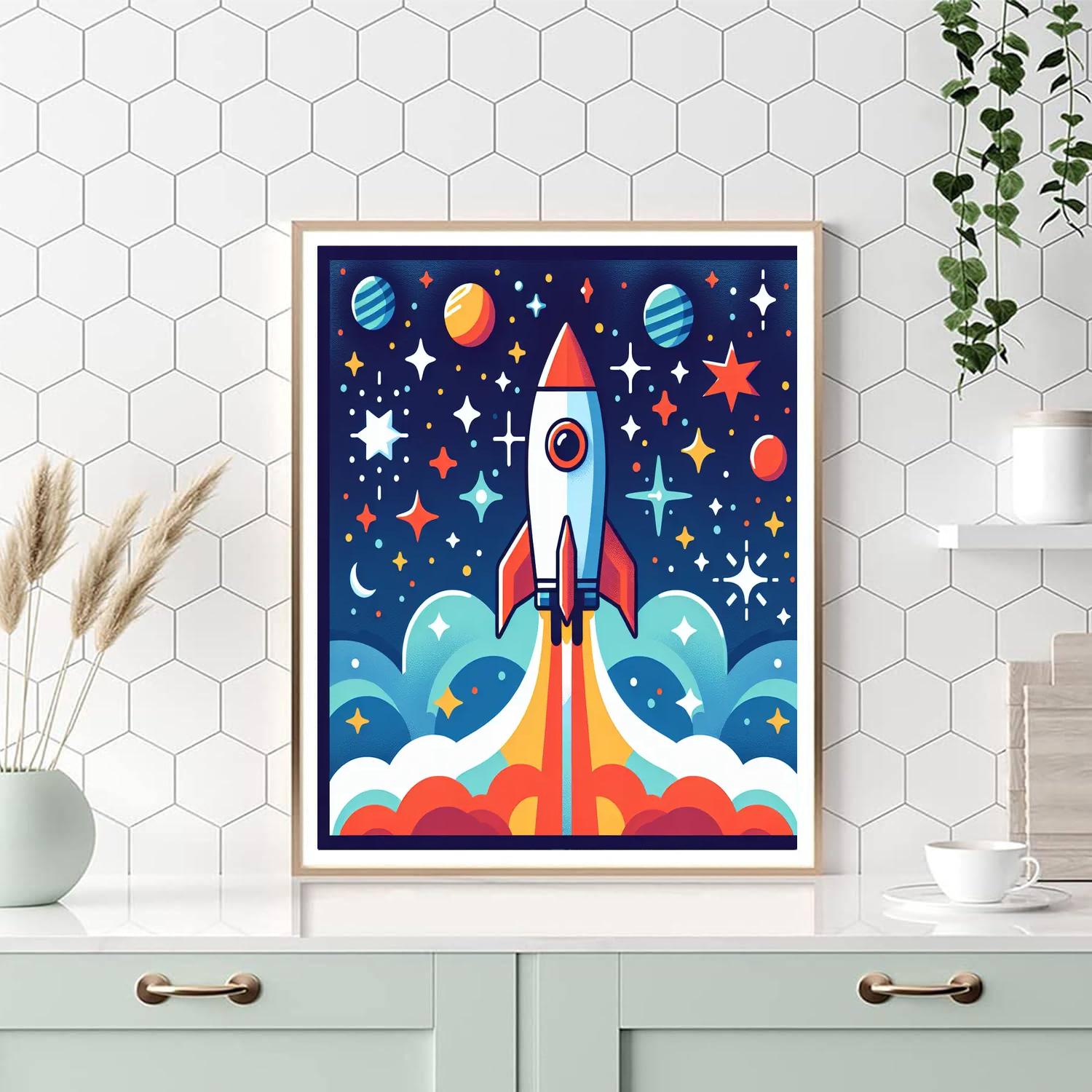 Space Race Numbered Painting Kits
