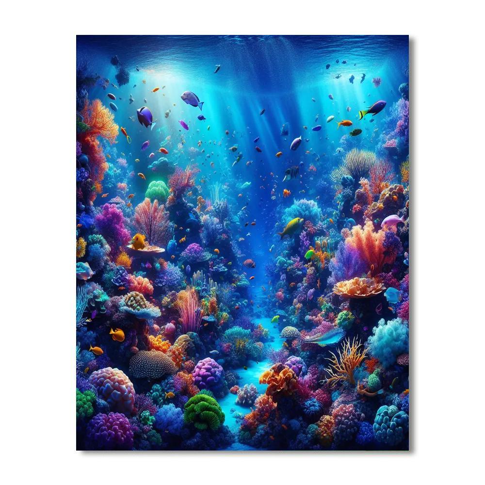 Captivating Ocean Depths Painting Number Kit