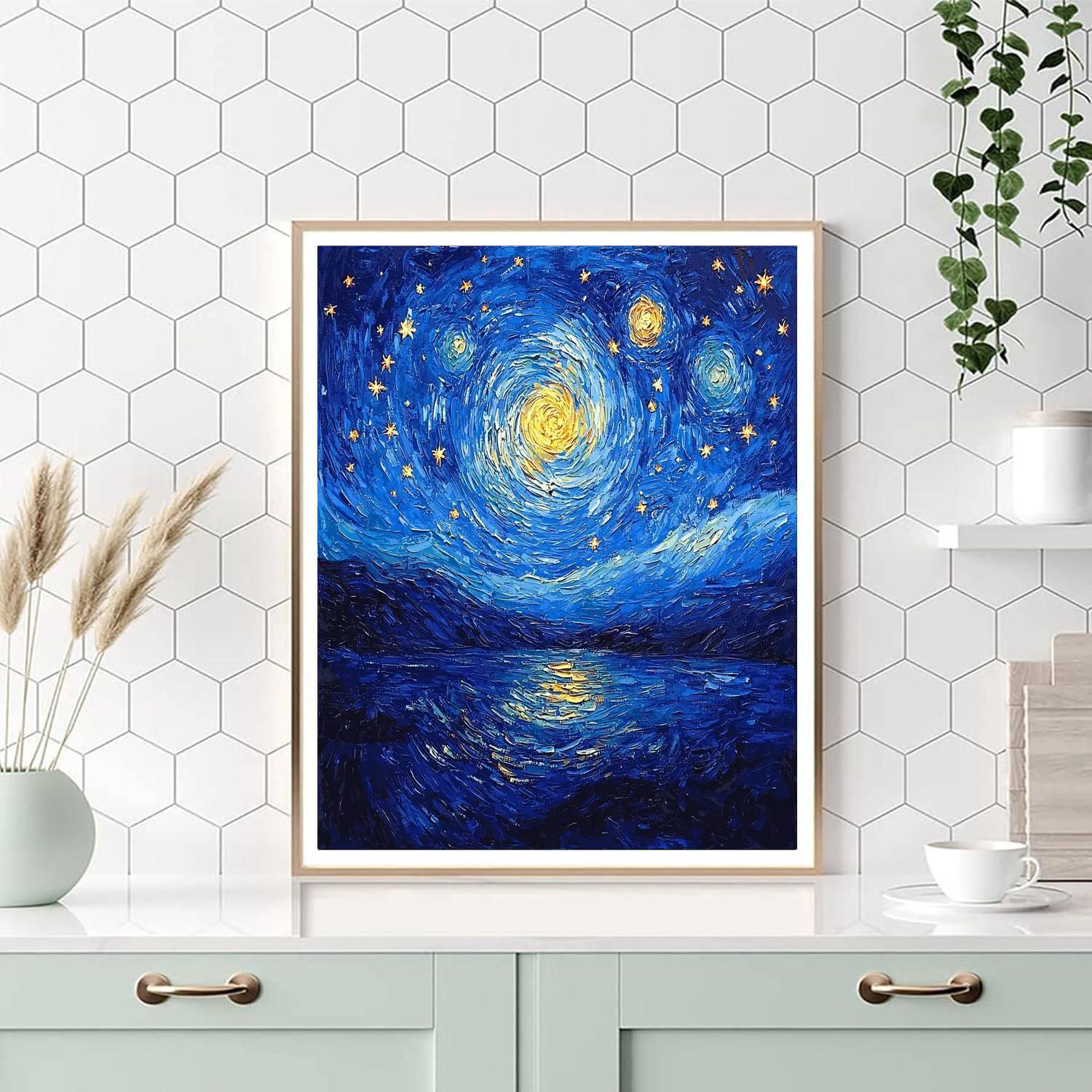 Vincent Van Gogh Inspired Luminous Dreams  Numbered Painting Kits