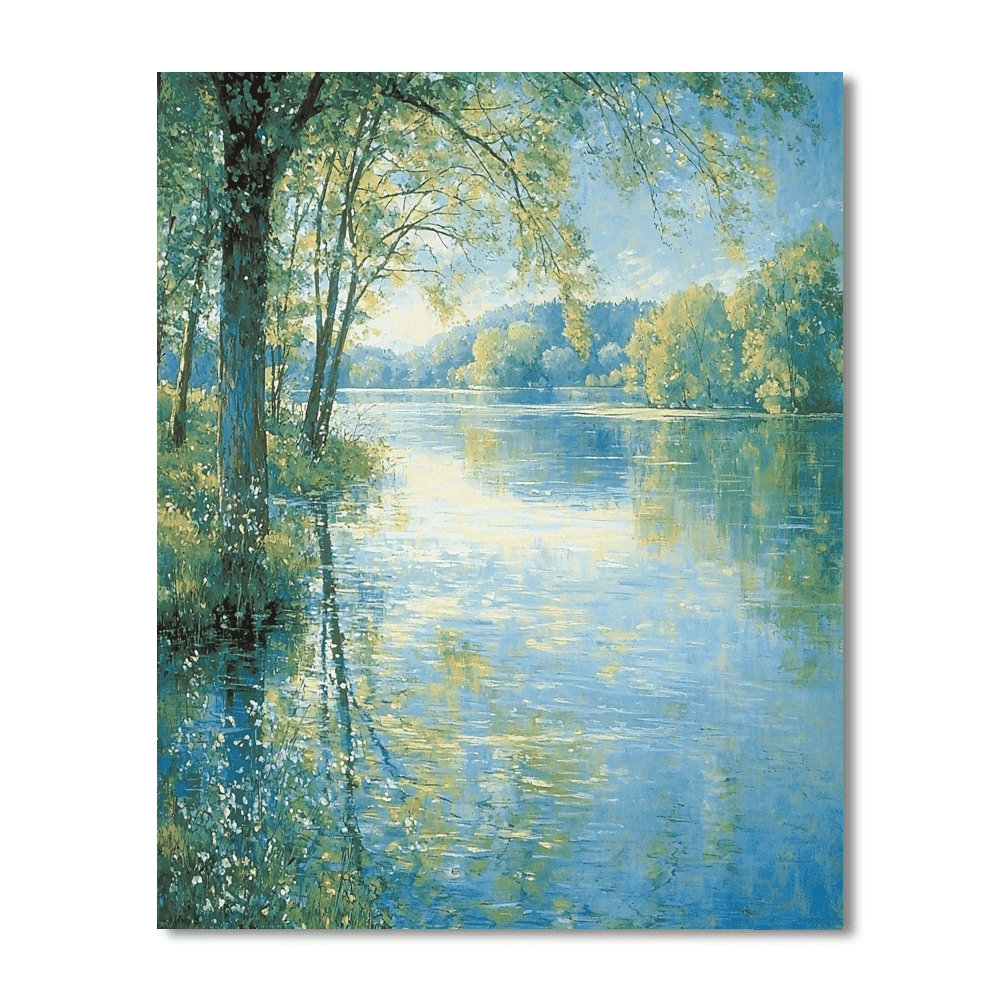 Pierre-Auguste Renoir Inspired Serene Reflections - DIY Painting By Numbers Kit