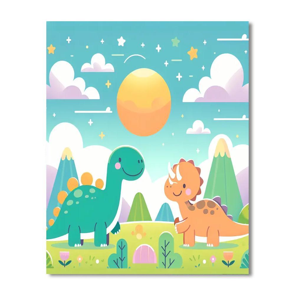 Dreamland Dinosaur Adventure Numbered Painting Kits
