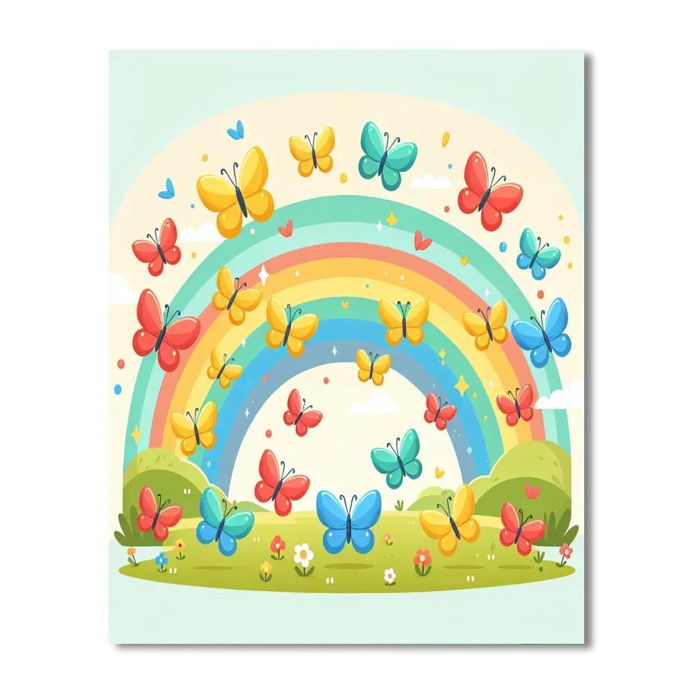 Rainbow Butterfly Quest Paint By Numbers Kits