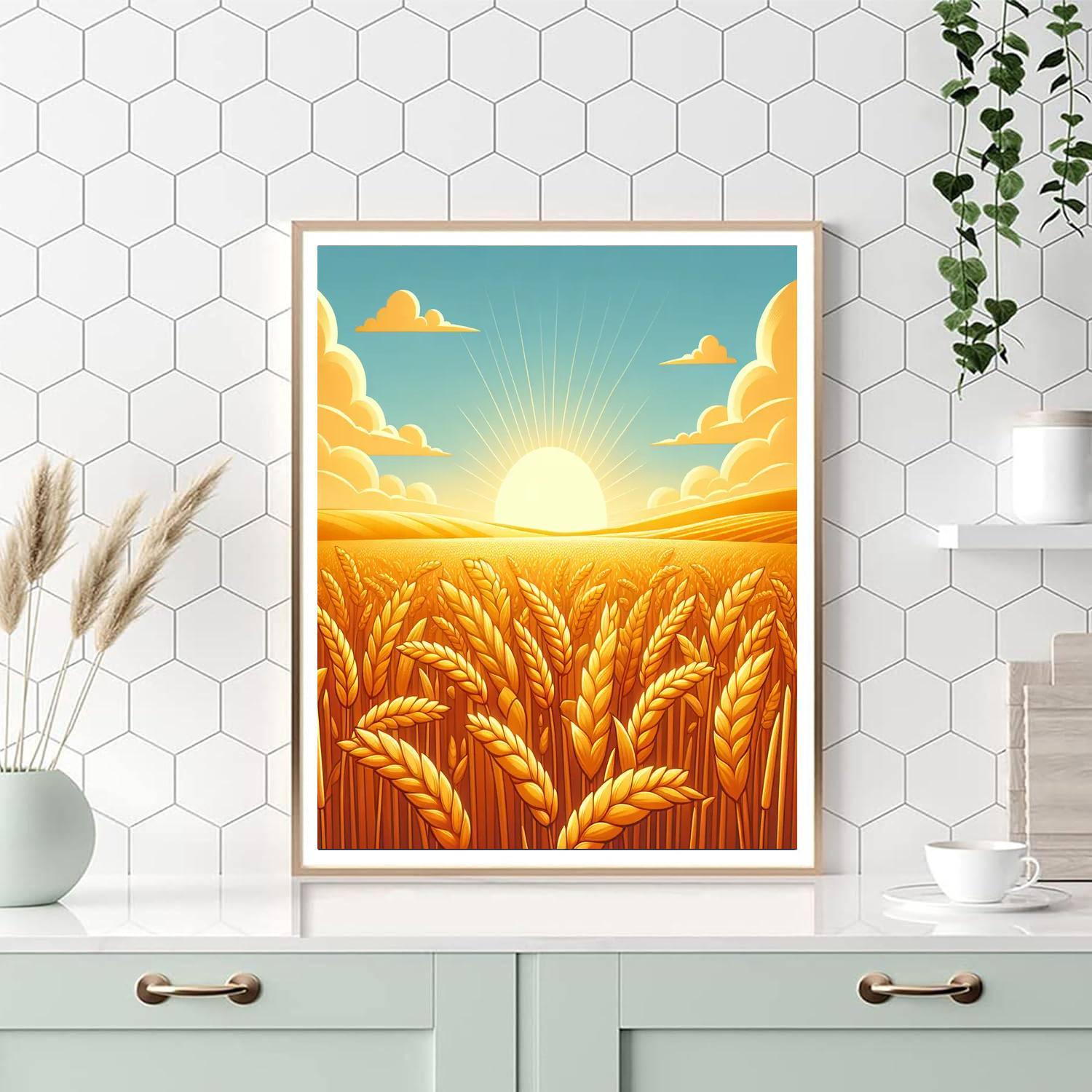 Golden Field Frolic Paint By Color