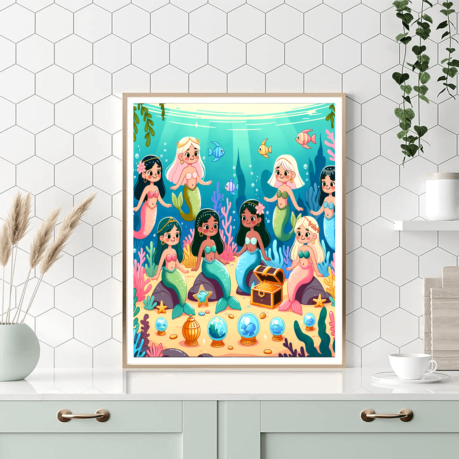 Fantasy Mermaid Kingdom Paint By Color