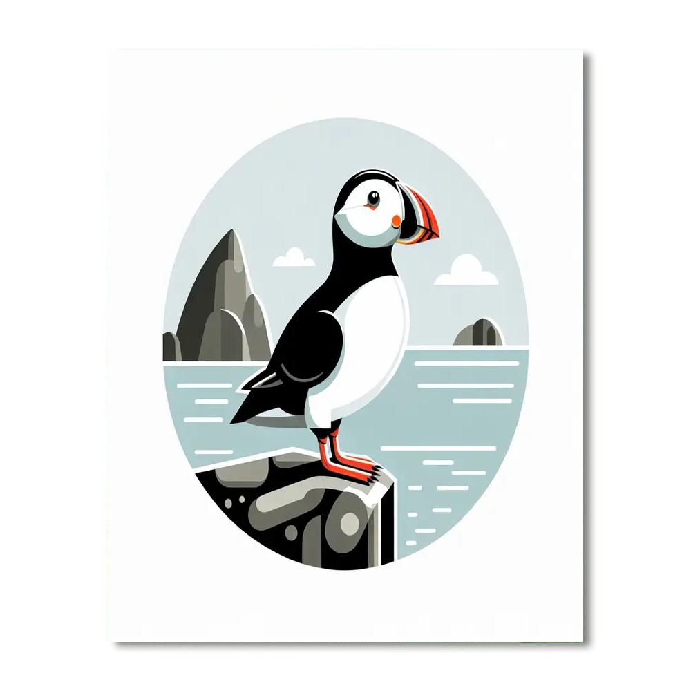 Peppy Puffin Paint By Numbers Art