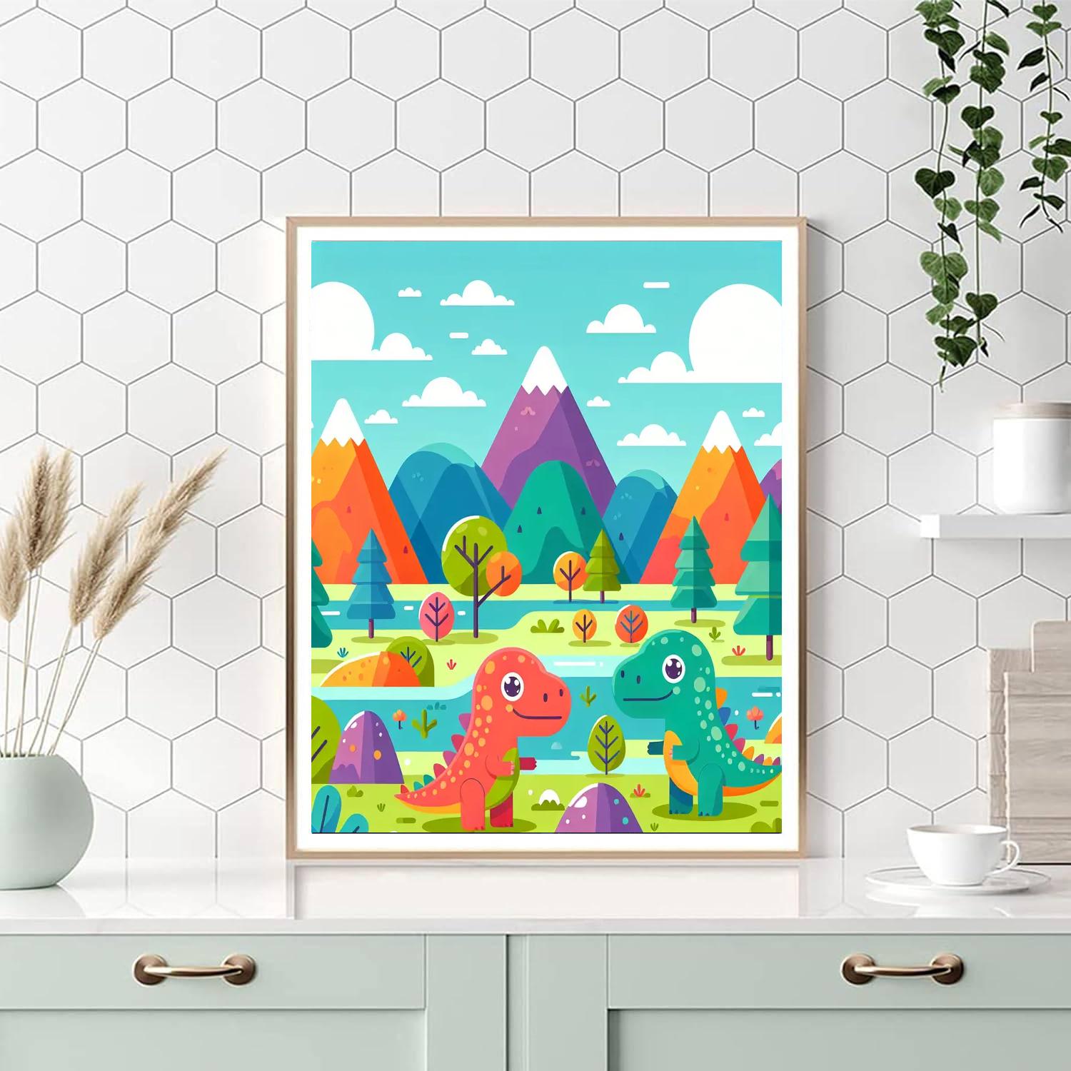 Adventure Dinosaurs Number Painting