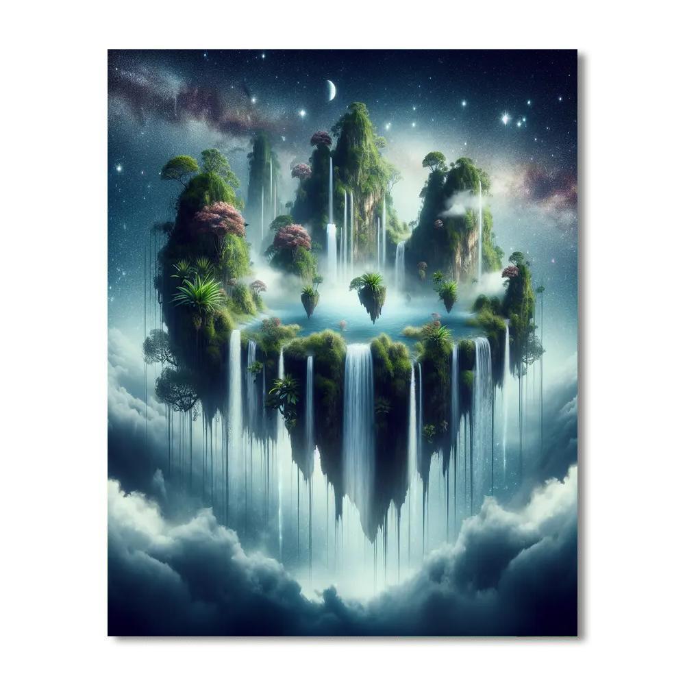 Surreal Dreamscape Oasis Number Painting