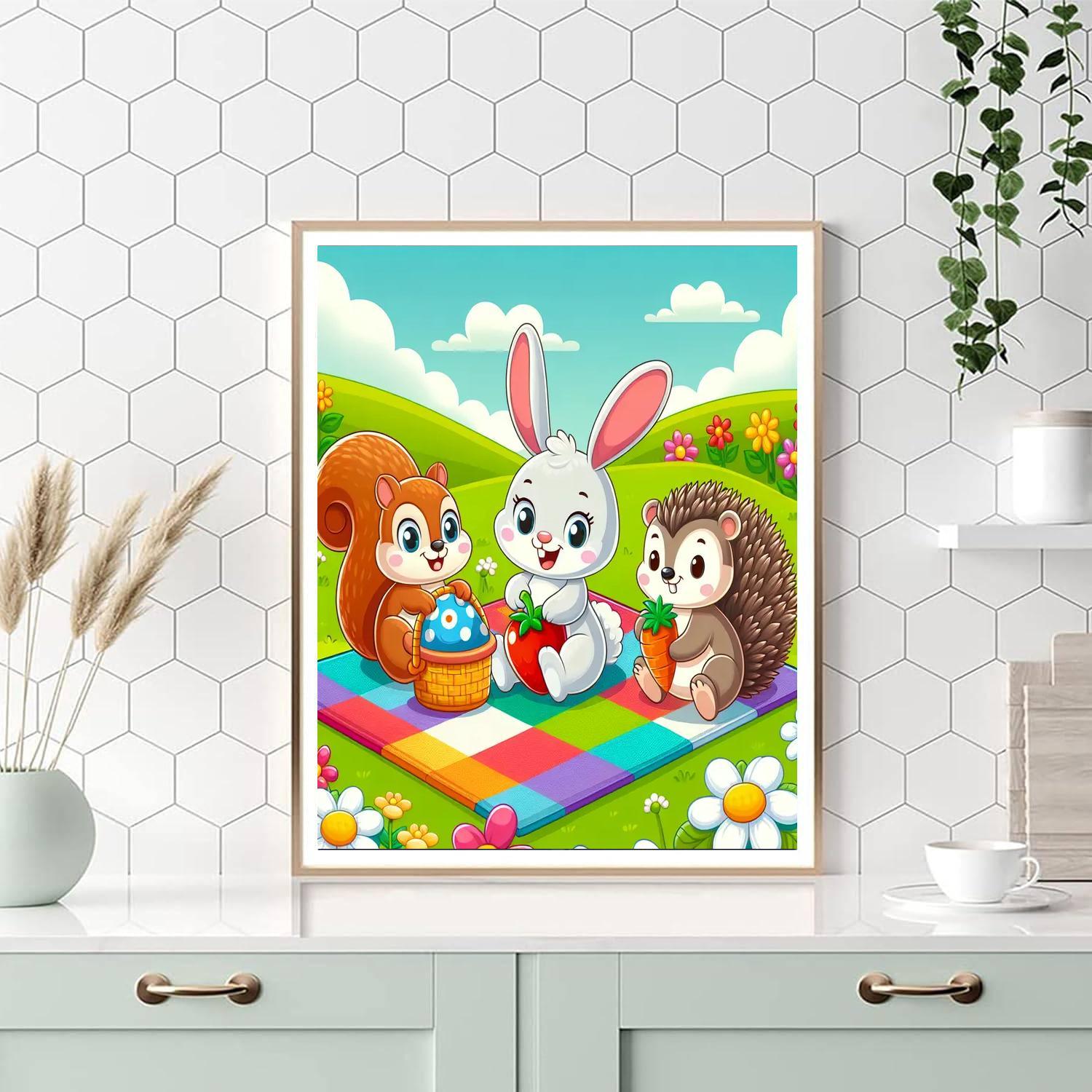 Cute Critters Picnic Paint By Numbers Kits