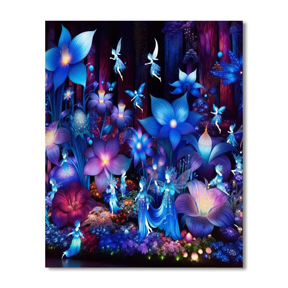 Enchanted Fairy Garden Glow Painting By Numbers Kit