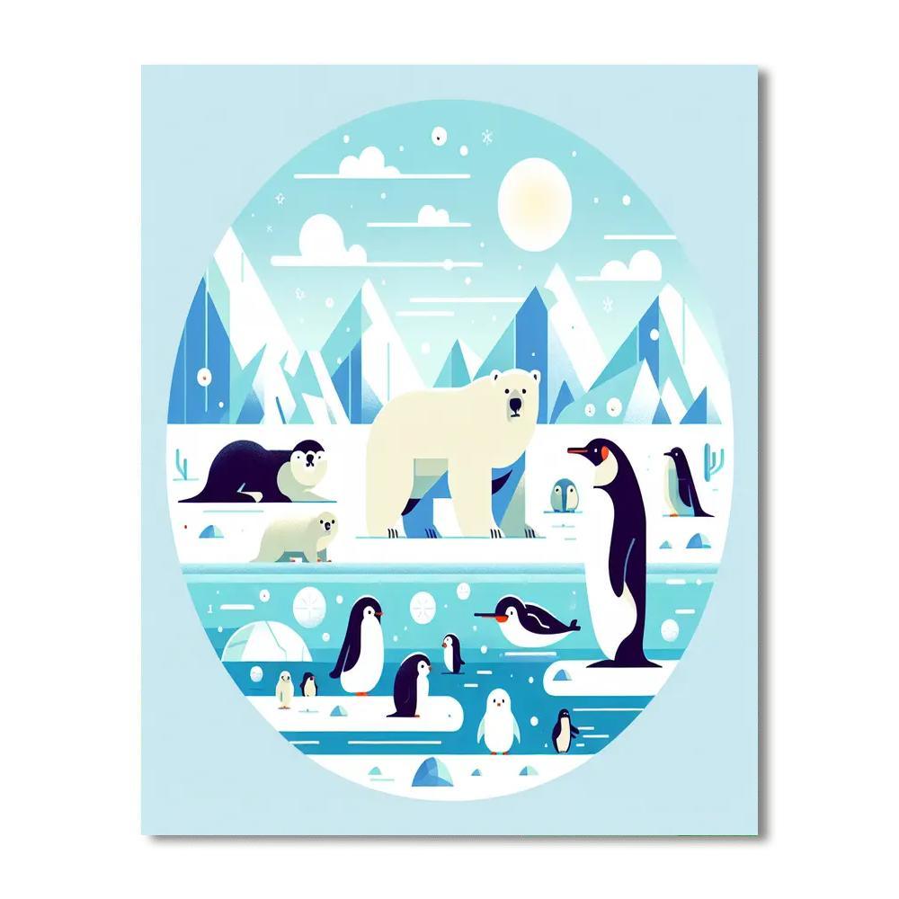 Arctic Animal Encounter Numbered Painting Kits